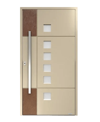Modèle de porte d’entrée monobloc aluminium Wera
