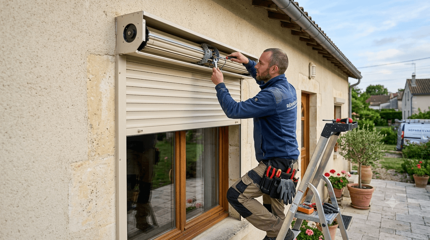 Réparation d'un volet roulant posé sur une maison du Doubs près de Besançon — Fenêtres Bisontines
